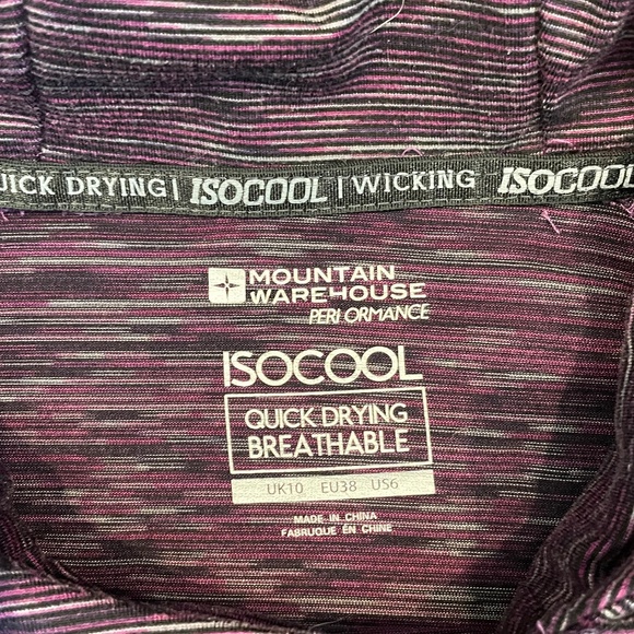 EUC Mountain Warehouse ISOCOOL Hooded Shirt in Heathered Purple Size US6 - Picture 6 of 6